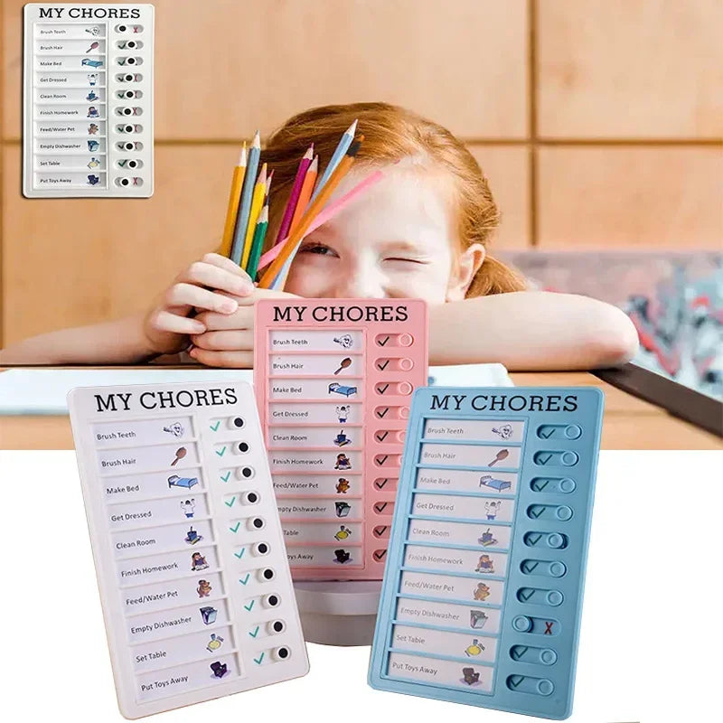 Kids' Reusable Chore Chart – Daily Responsibility & Behavior Tracker