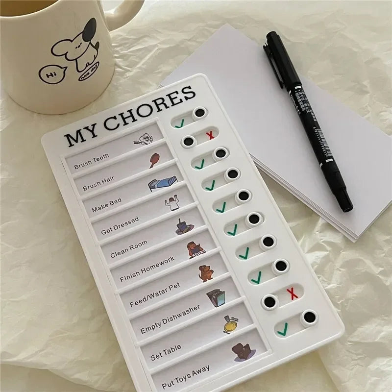 Kids' Reusable Chore Chart – Daily Responsibility & Behavior Tracker