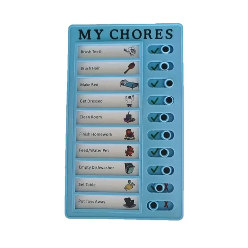 Kids' Reusable Chore Chart – Daily Responsibility & Behavior Tracker