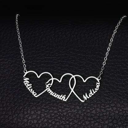 Personalized "Mom" Heart Necklace – Stainless Steel Minimalist Jewelry