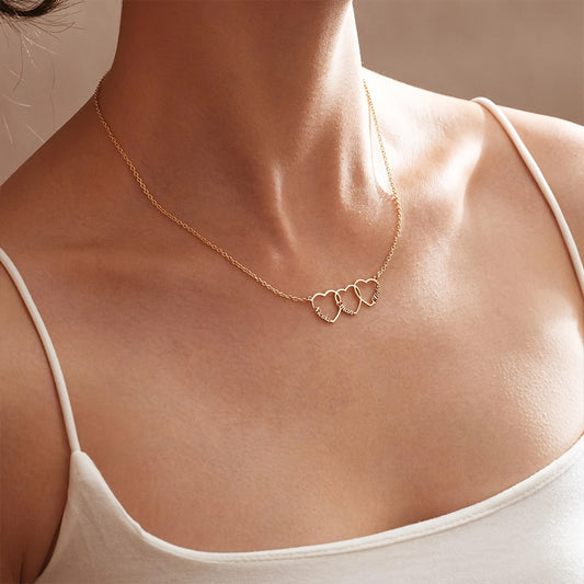 Personalized "Mom" Heart Necklace – Stainless Steel Minimalist Jewelry