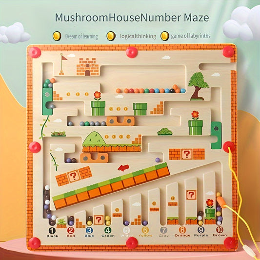 Magnetic Mushroom House Puzzle (Ages 6 & Under)
