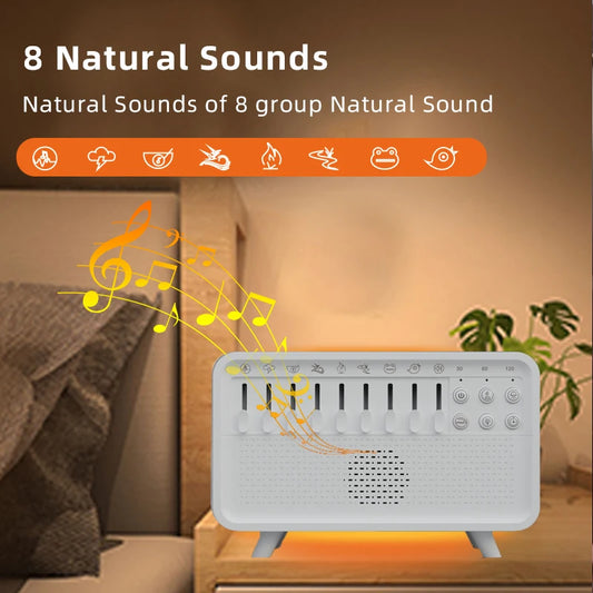 Hotsale Nature Sounds Free Combination Bluetooth Speaker Flame Simulate Light Aroma Diffuser for Gift White Noise Machine-1