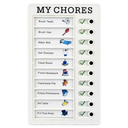 Kids' Reusable Chore Chart – Daily Responsibility & Behavior Tracker