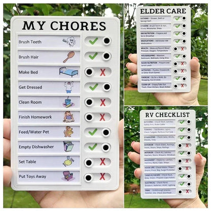 Kids' Reusable Chore Chart – Daily Responsibility & Behavior Tracker