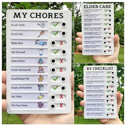 Kids' Reusable Chore Chart – Daily Responsibility & Behavior Tracker