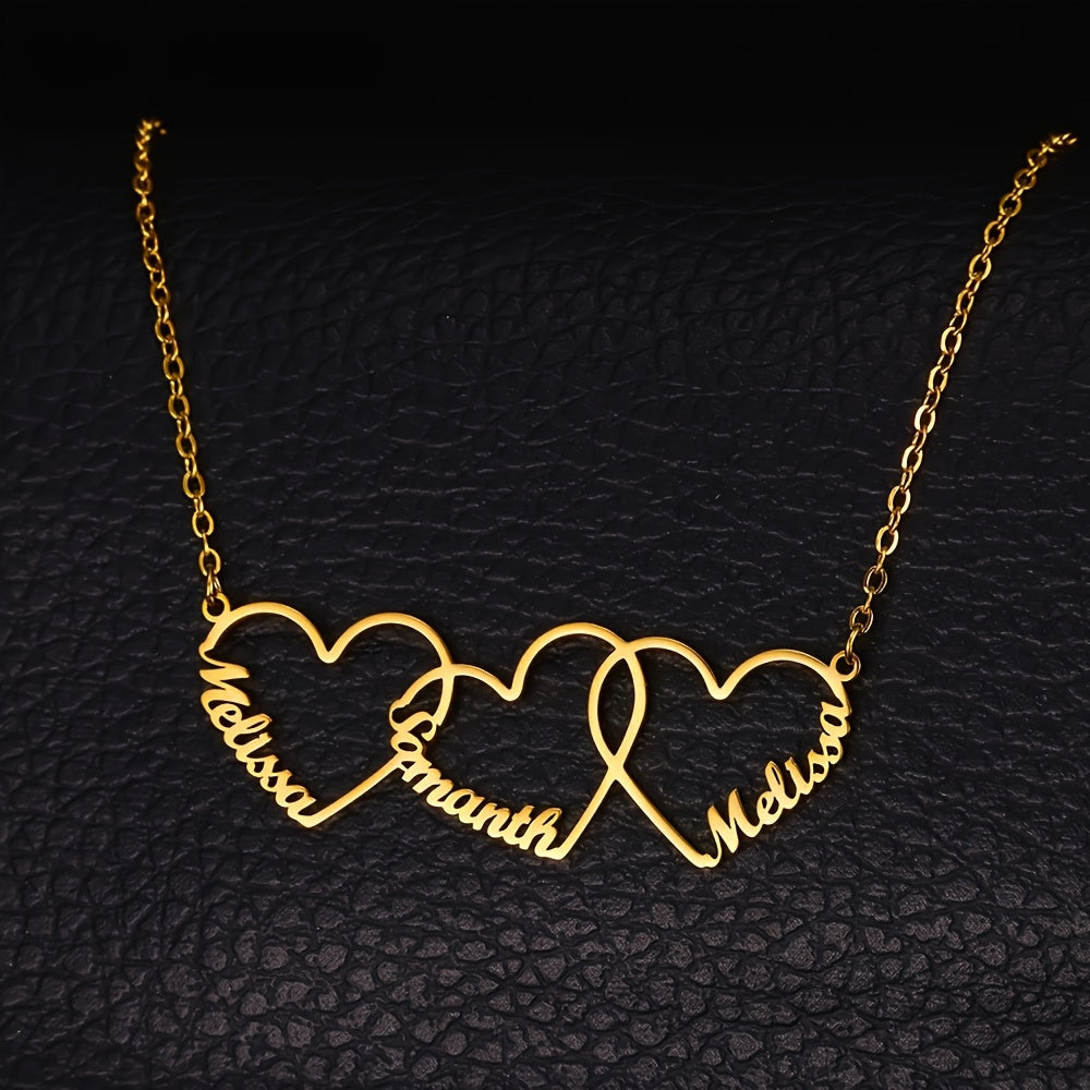 Personalized "Mom" Heart Necklace – Stainless Steel Minimalist Jewelry