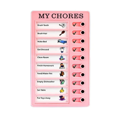 Kids' Reusable Chore Chart – Daily Responsibility & Behavior Tracker